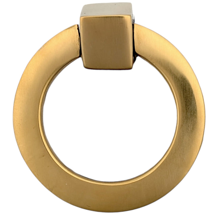 ##Antique Hardware## 2 Inch Mission Style Solid Brass Drawer Ring Pull Hand Wrought