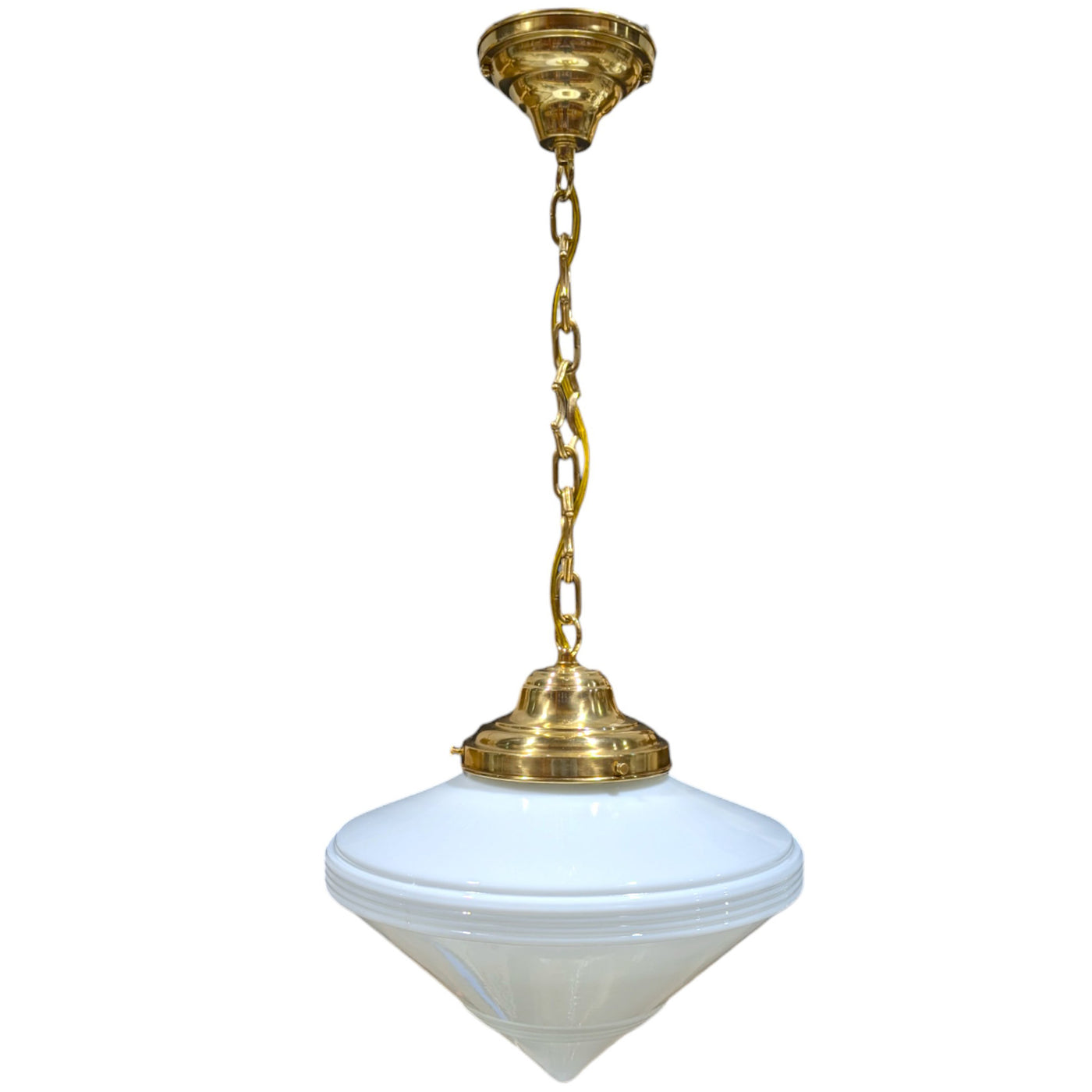 Large Art Deco Glass Fancy Chain Light (Several Finishes Available)