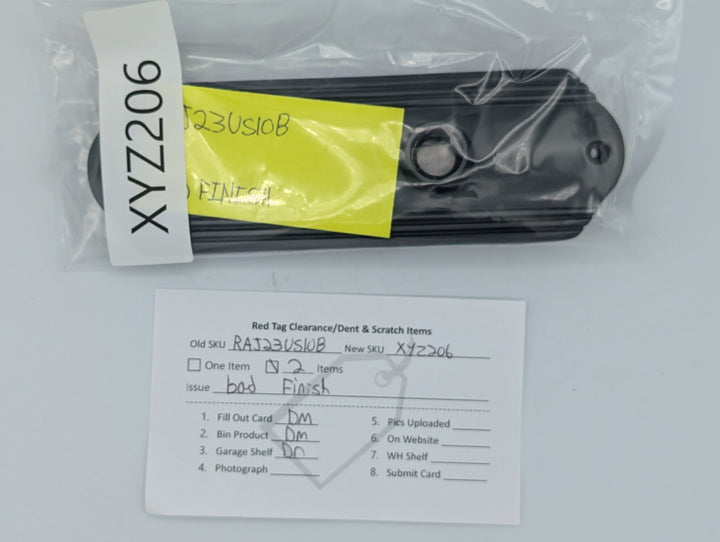 Art Deco Long Solid Brass Door Backplate (Black Bronze Finish)