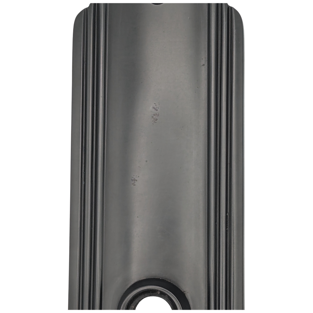 Art Deco Long Solid Brass Door Backplate (Black Bronze Finish)