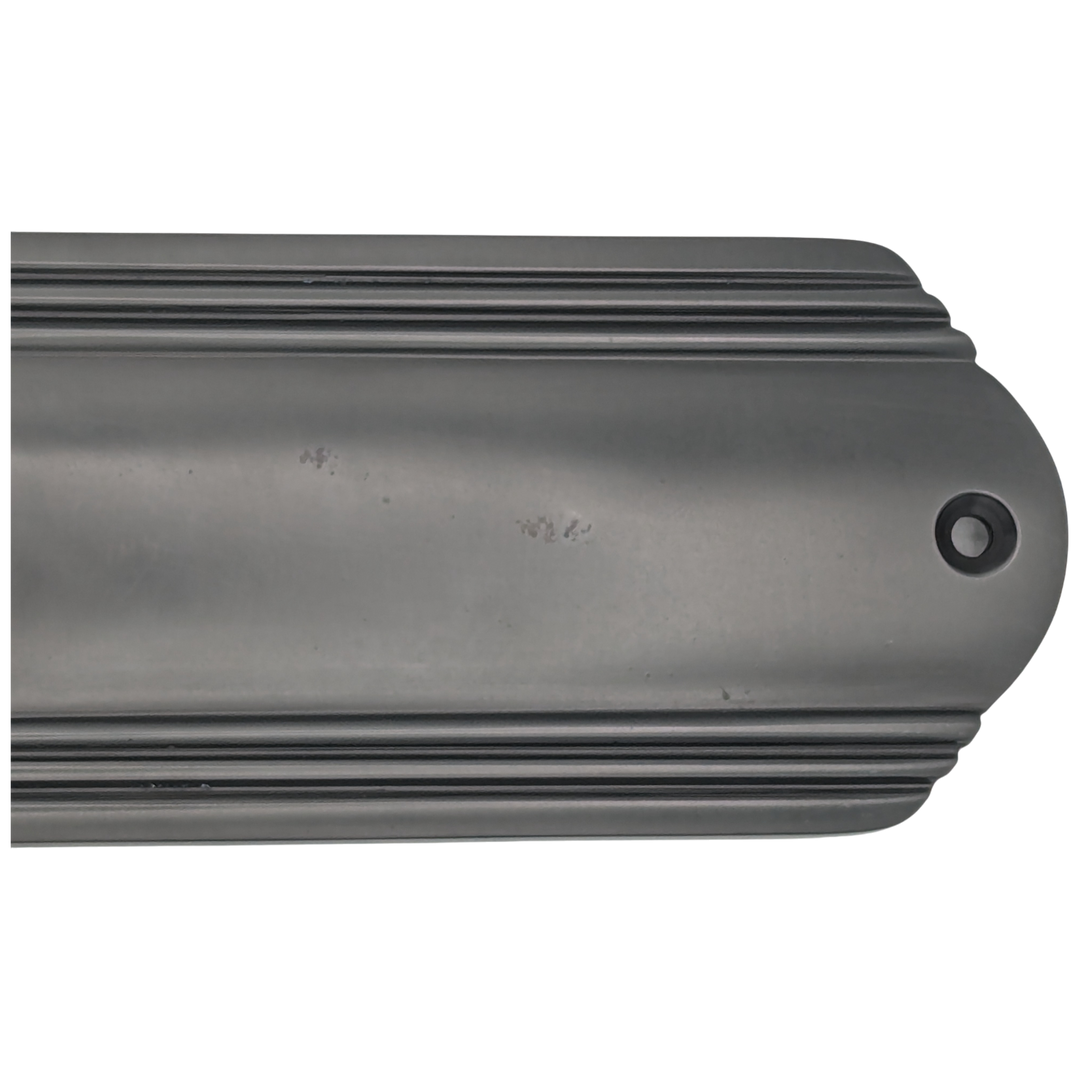 Art Deco Long Solid Brass Door Backplate (Black Bronze Finish)