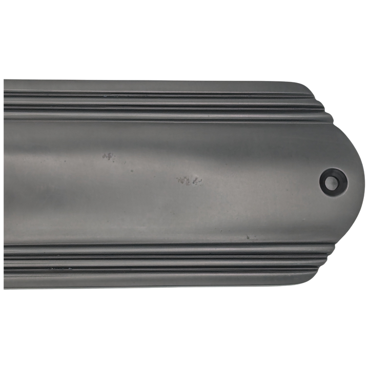 Art Deco Long Solid Brass Door Backplate (Black Bronze Finish)