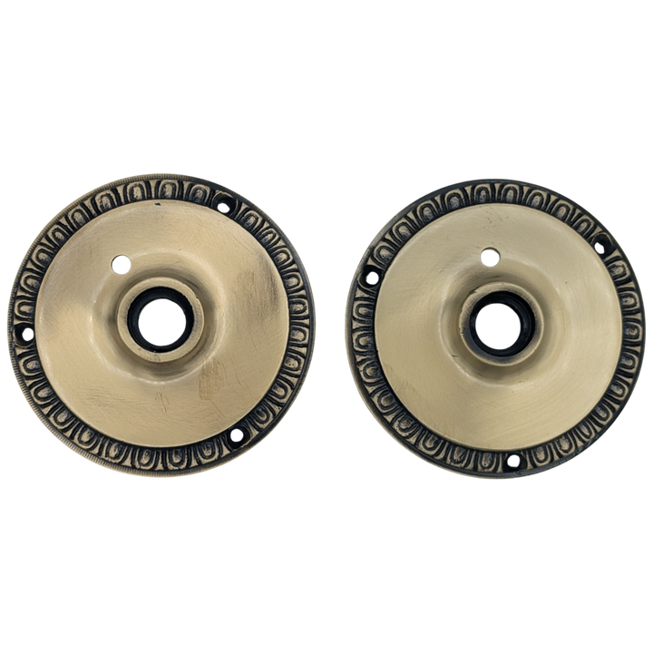 Egg & Dart Solid Brass Rosette (Antique Brass Finish)