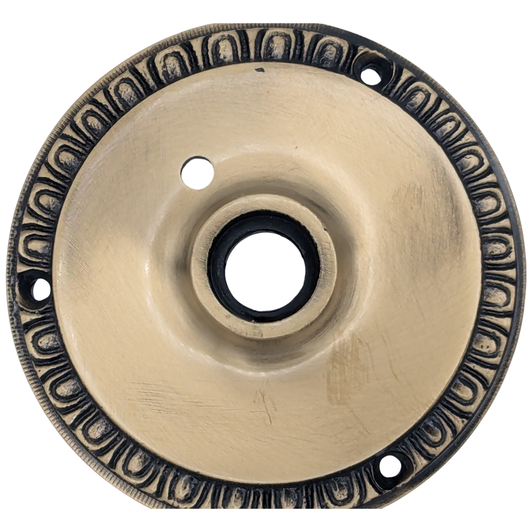 Egg & Dart Solid Brass Rosette (Antique Brass Finish)