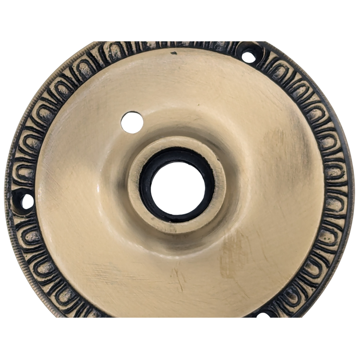 Egg & Dart Solid Brass Rosette (Antique Brass Finish)