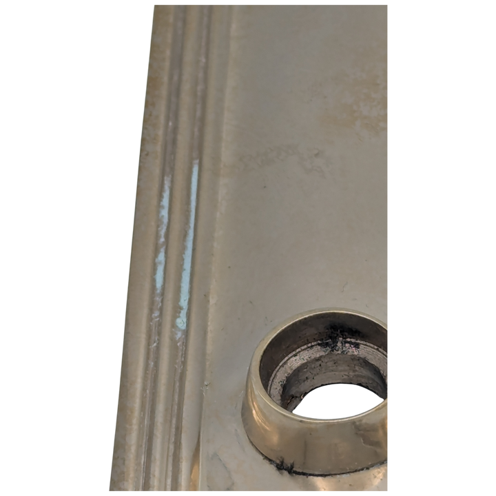 Open Box Sale Item Art Deco Long Solid Brass Door Backplate (Polished Brass Finish)