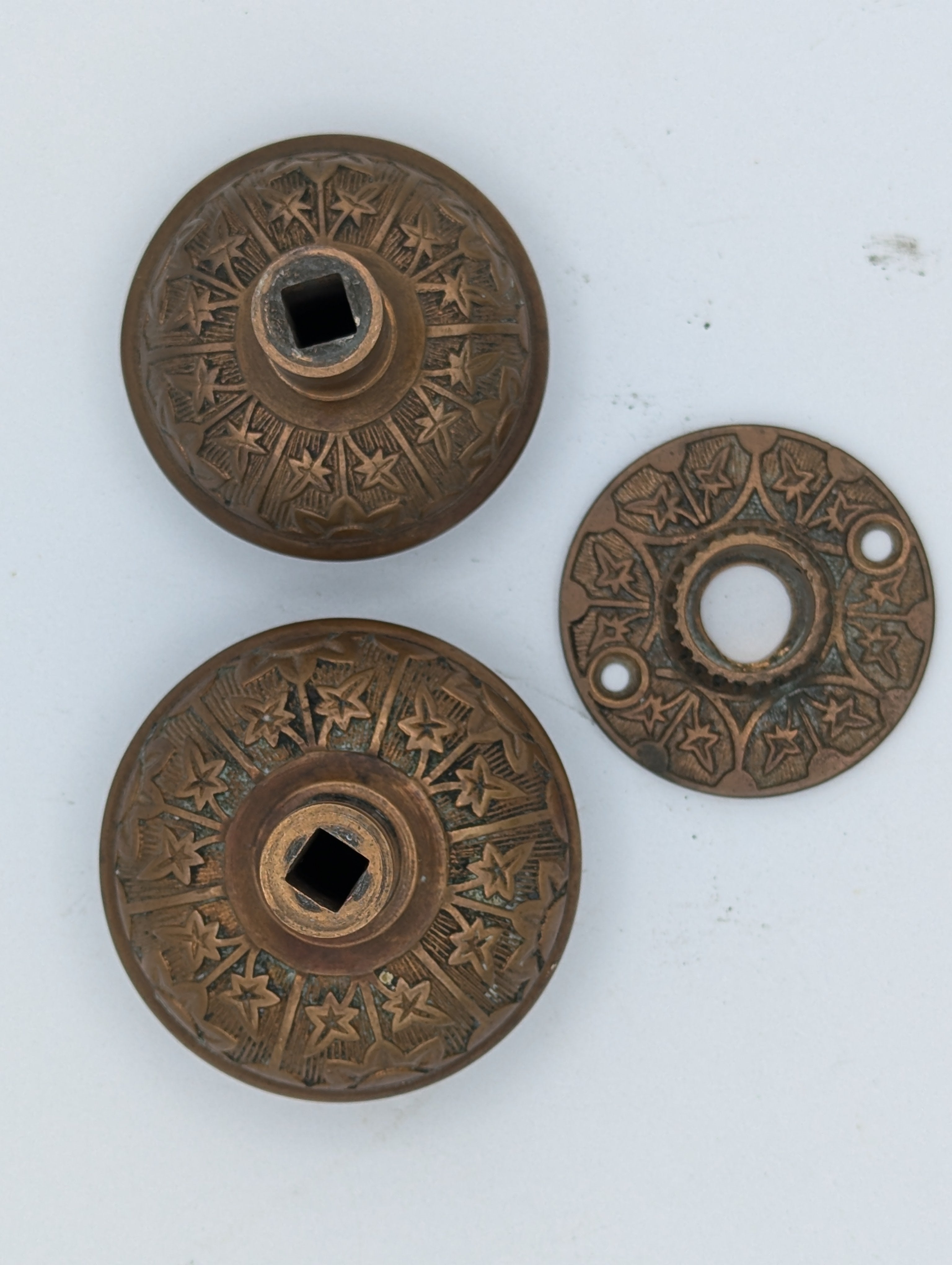 Antique Sargent & Co. Door Knob (Original Antique Bronze