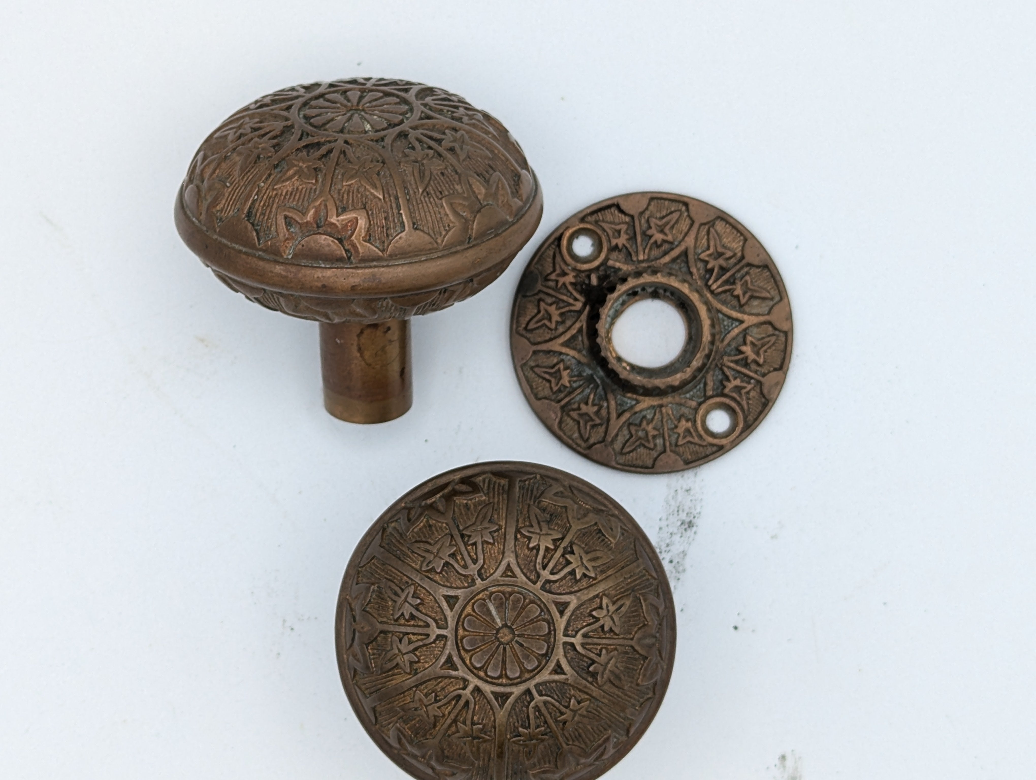 Antique Sargent & Co. Door Knob (Original Antique Bronze
