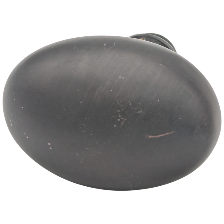 Open Box Sale Item Solid Brass Egg Door Knobs Spare Set with Spindle (Black Bronze Finish)