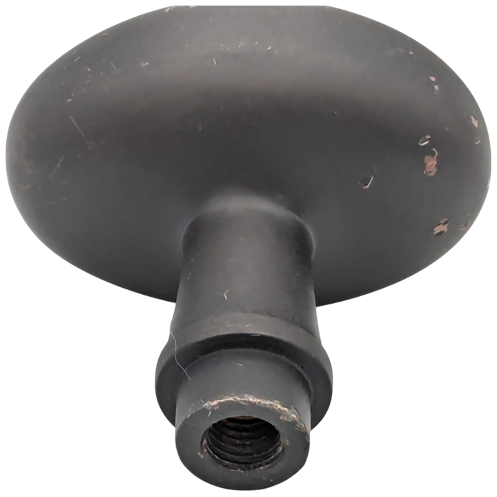 Open Box Sale Item Solid Brass Egg Door Knobs Spare Set with Spindle (Black Bronze Finish)