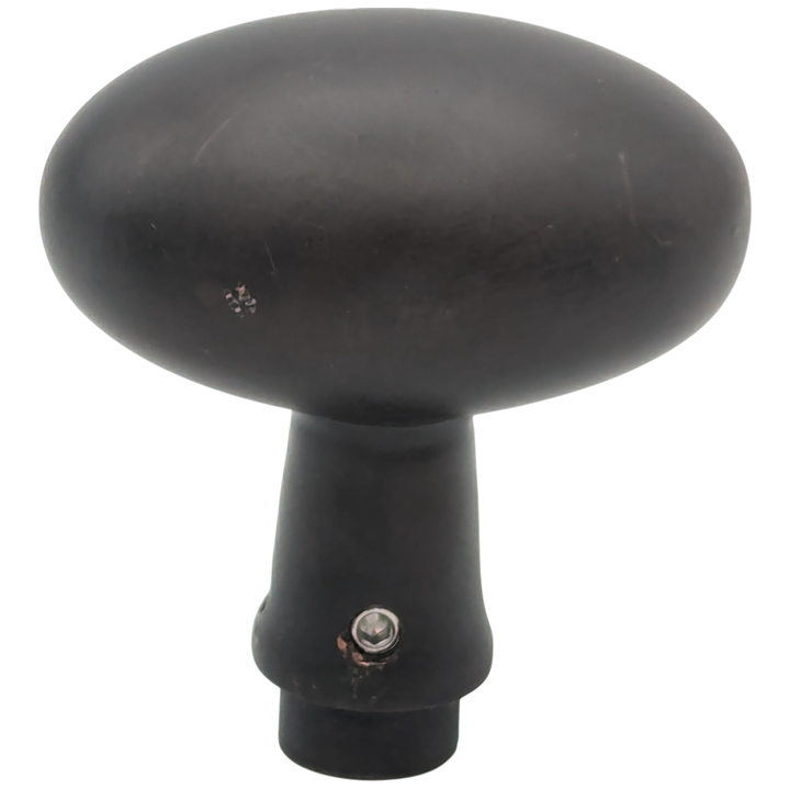 Open Box Sale Item Solid Brass Egg Door Knobs Spare Set with Spindle (Black Bronze Finish)