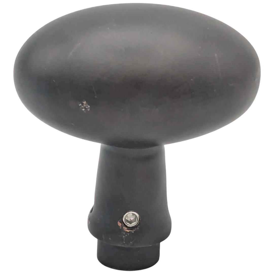 Open Box Sale Item Solid Brass Egg Door Knobs Spare Set with Spindle (Black Bronze Finish)