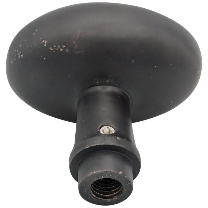 Open Box Sale Item Solid Brass Egg Door Knobs Spare Set with Spindle (Black Bronze Finish)