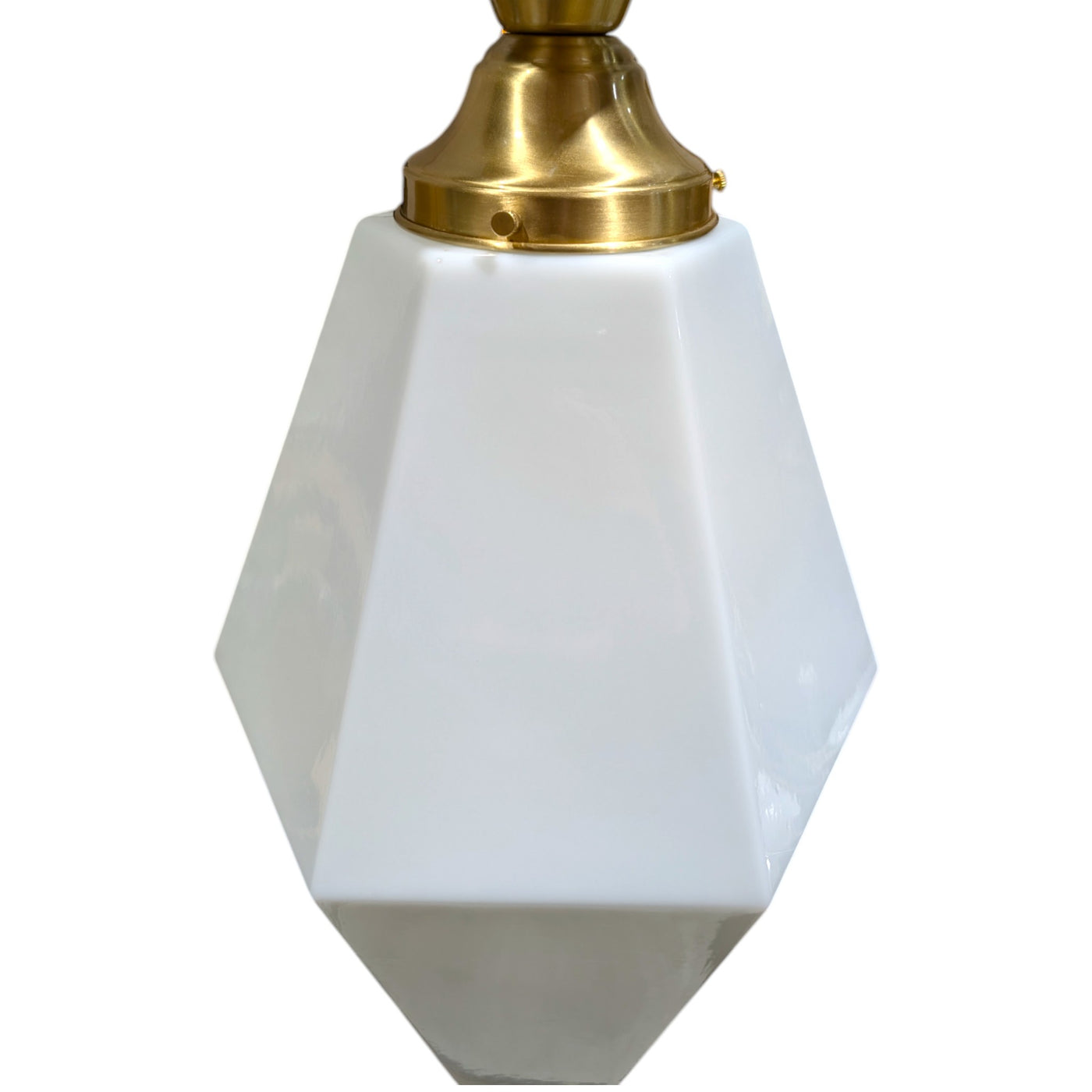 Geometric Faceted Glass Semi-Flush Fancy Light (Several Finishes Available)