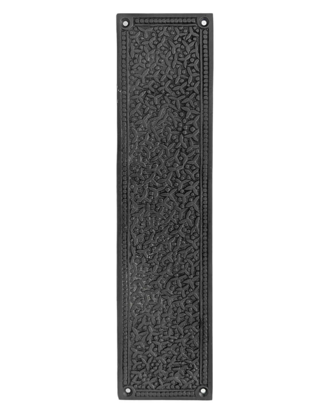 ##Antique Hardware## Open Box Sale Item 12 Inch Solid Brass Rice Pattern Push Plate (Oil Rubbed Bronze)