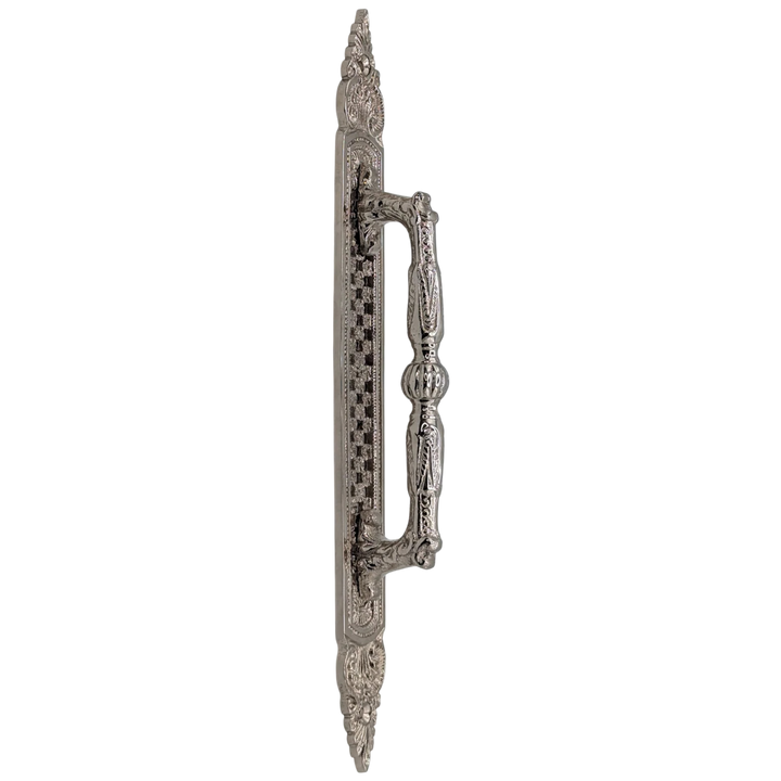10 1/2 Inch Solid Brass Door Pull (Polished Nickel Finish)