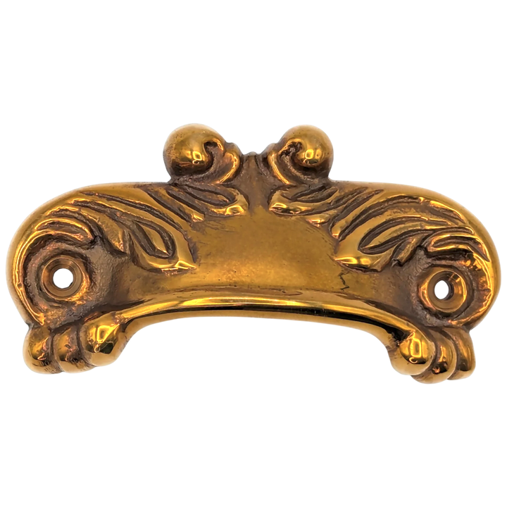 Mid 20th Century Victorian 4" Copper Plated Cast Iron Bin Drawer Pull (Polished Brass Finish)