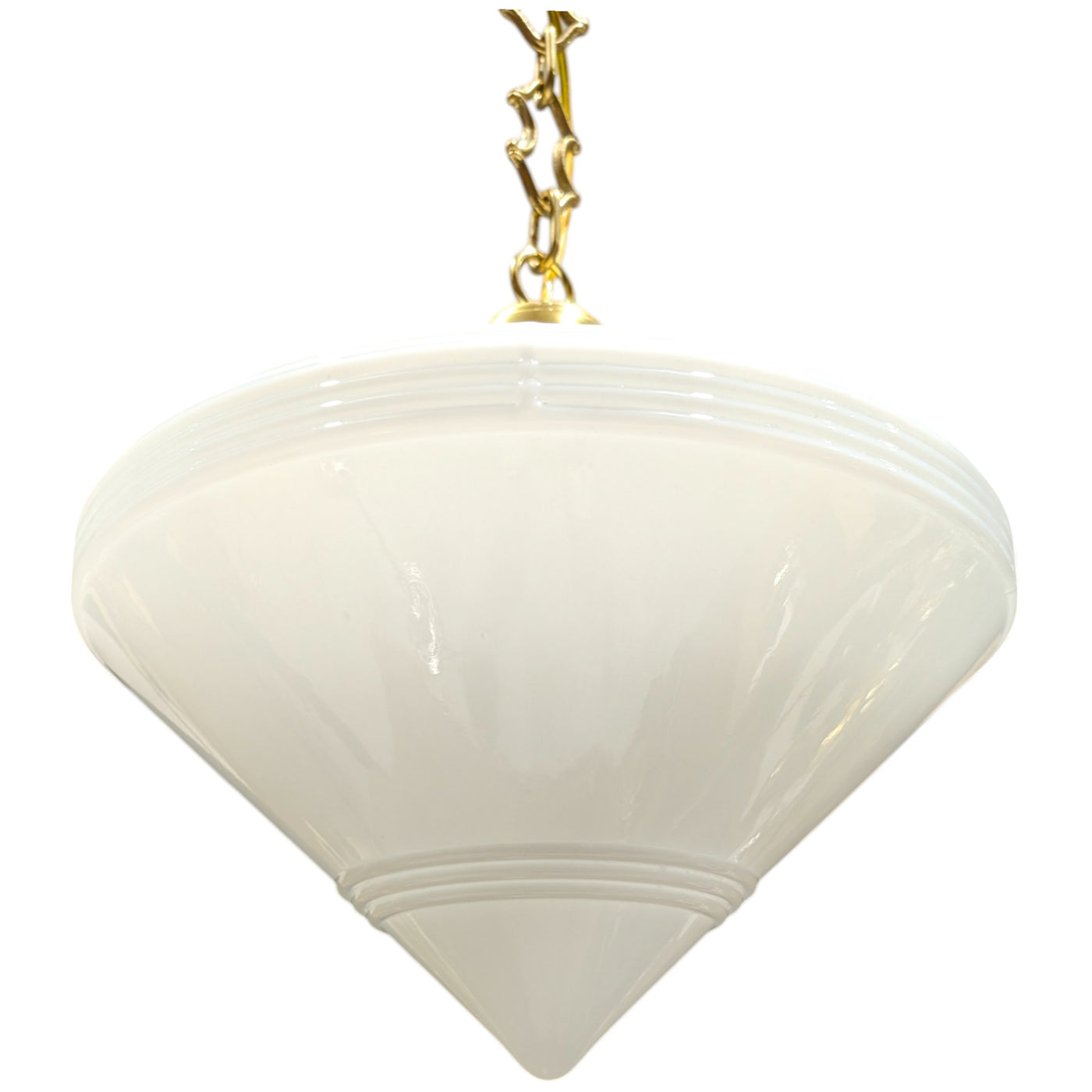 Large Art Deco Glass Fancy Chain Light (Several Finishes Available)