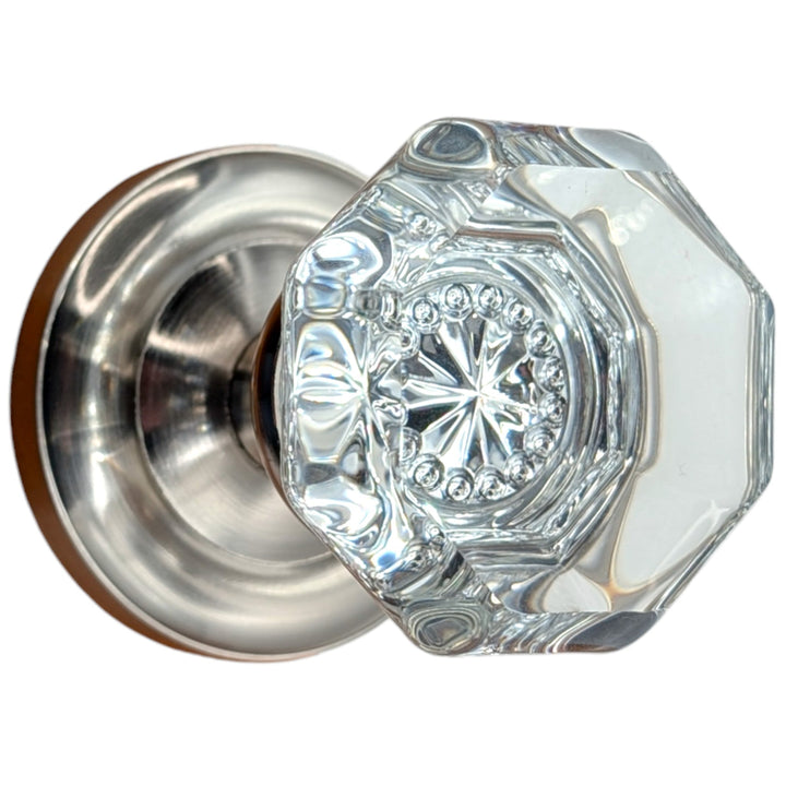 Magnifique® Classic Door Set with Crystal Octagon Knobs (Several Finishes Available)