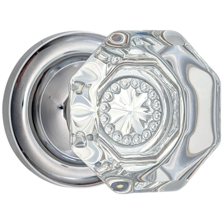 ##Antique Hardware## Magnifique™ Classic Door Set with Crystal Octagon Knobs (Several Finishes Available)
