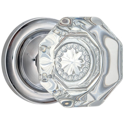 ##Antique Hardware## Magnifique™ Classic Door Set with Crystal Octagon Knobs (Several Finishes Available)