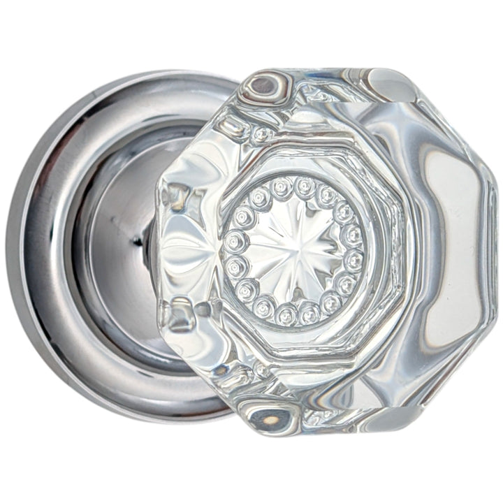 Magnifique® Classic Door Set with Crystal Octagon Knobs (Several Finishes Available)