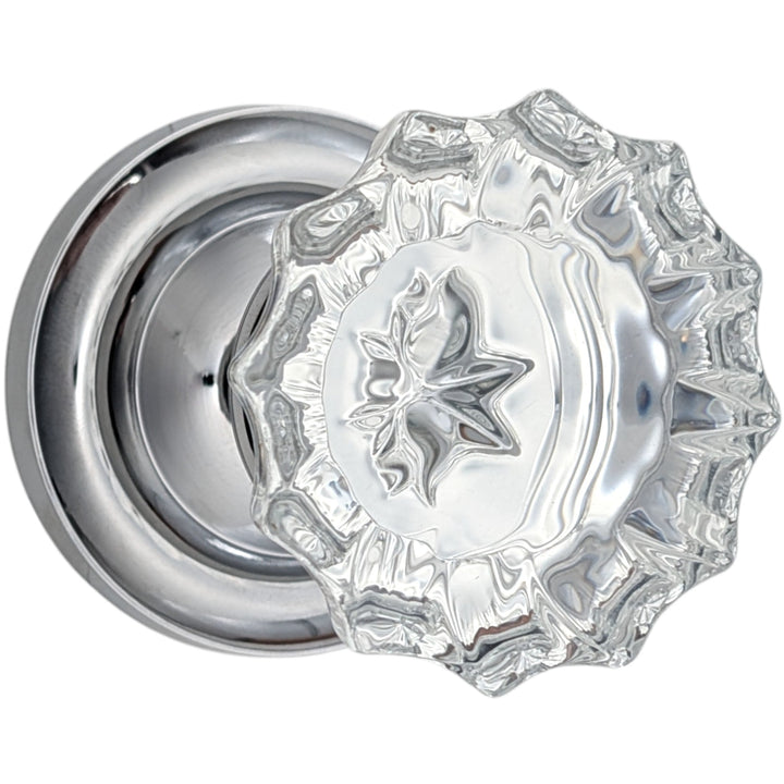 Magnifique® Classic Door Set with Crystal Fluted Knobs (Several Finishes Available)