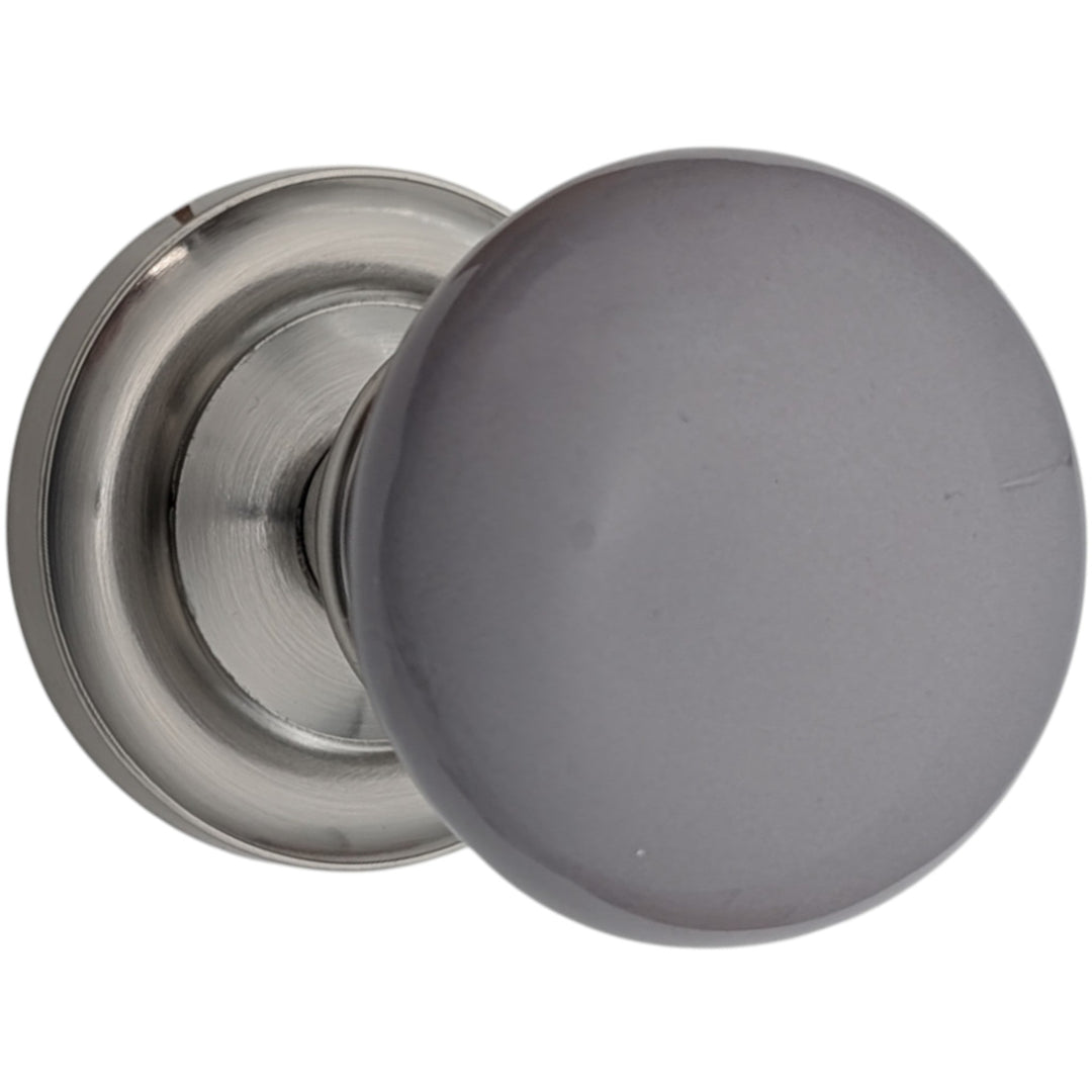 Magnifique® Classic Door Set with Gray Porcelain Knobs (Several Finishes Available)