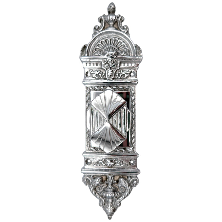 L'Enfant Backplate Door Set with Art Deco Fanfare Knob (Several Finishes Available)