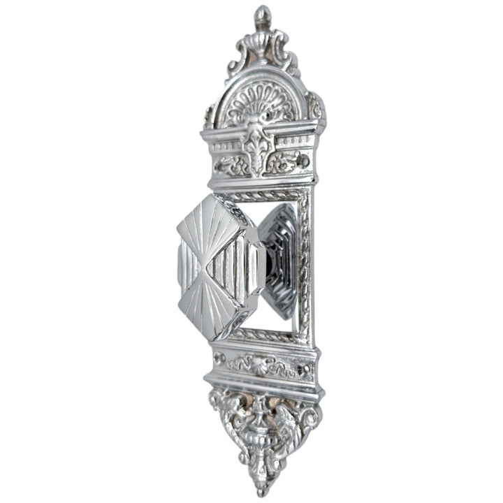 L'Enfant Backplate Door Set with Art Deco Fanfare Knob (Several Finishes Available)