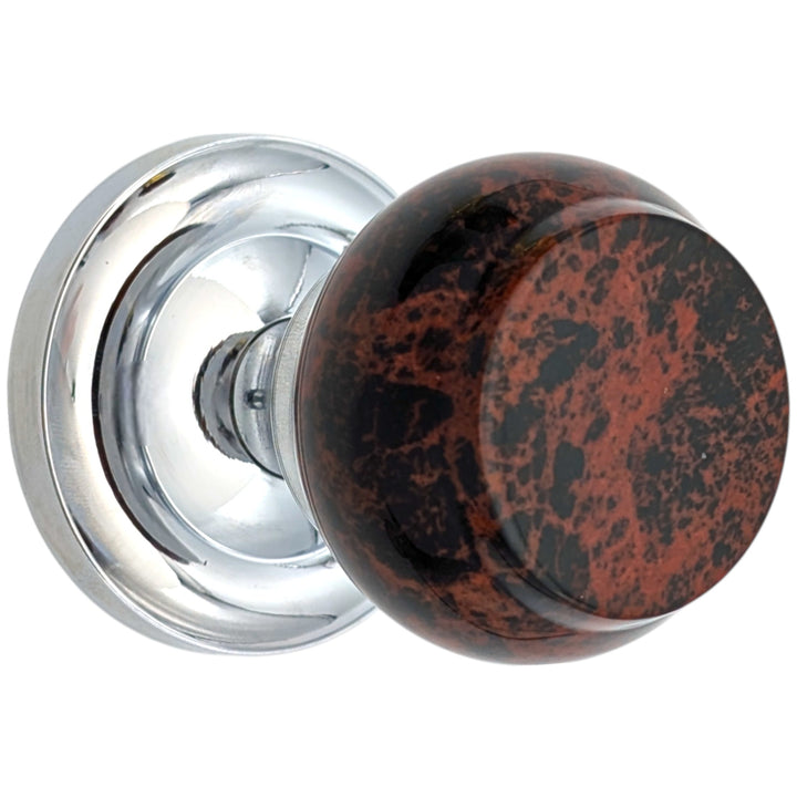 ##Antique Hardware## Magnifique™ Classic Door Set with Mahogany Obsidian Knobs (Several Finishes Available)