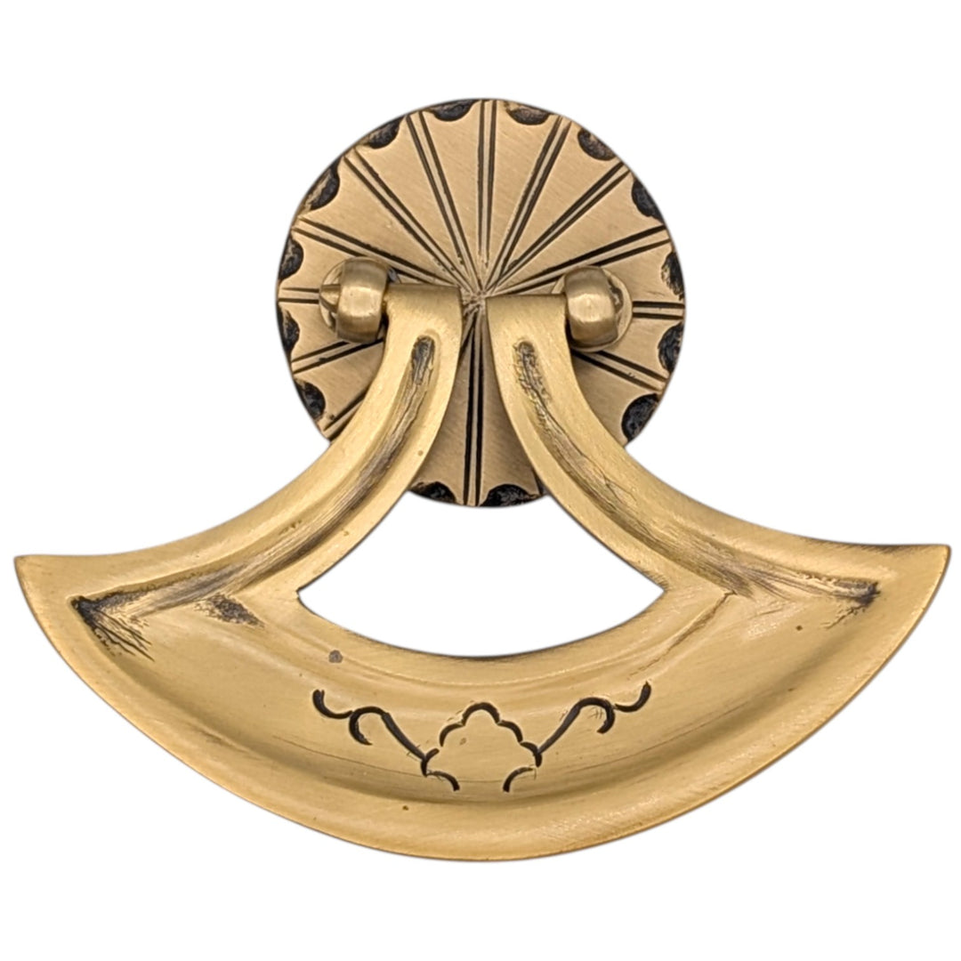 4 Inch Solid Brass Curved Drop Pull (Several Finishes Available)