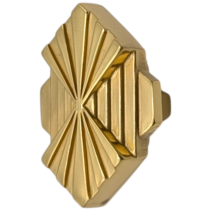 1 1/2 inch Moderne Deco Cabinet Knob (Several Finishes Available)