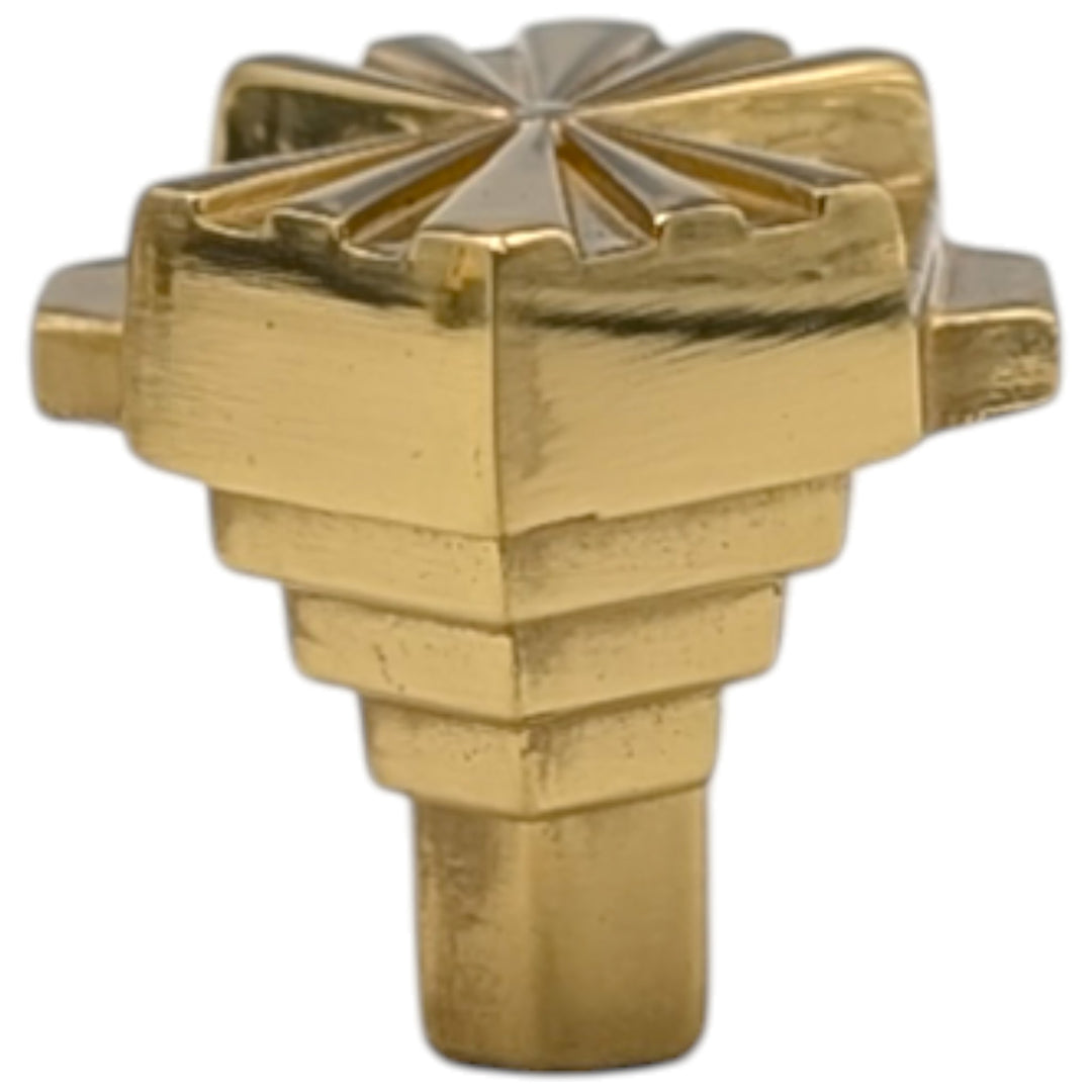 1 1/2 inch Moderne Deco Cabinet Knob (Several Finishes Available)
