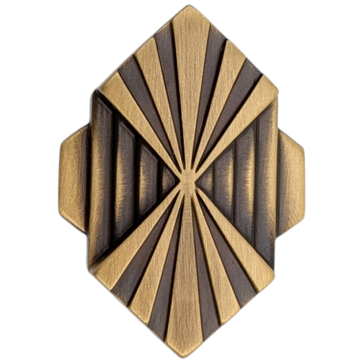 1 1/2 inch Moderne Deco Cabinet Knob (Several Finishes Available)