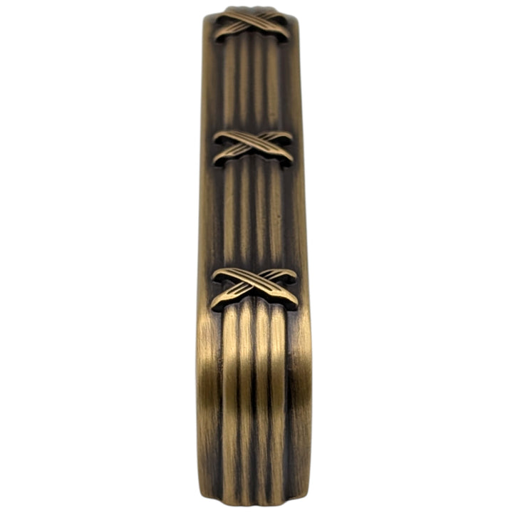 3 1/2 inch Overall (3 inch C-C) Ribbon & Reed Trellis Cabinet Pull (Several Finishes Available)