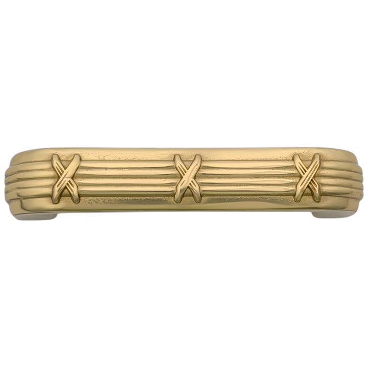 3 1/2 inch Overall (3 inch C-C) Ribbon & Reed Trellis Cabinet Pull (Several Finishes Available)