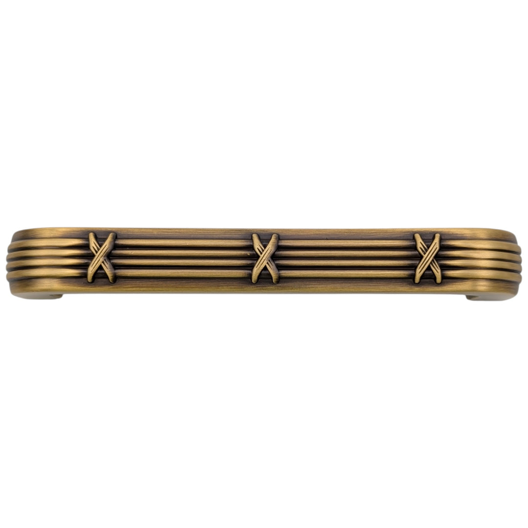 5 inch Overall (4.5 inch C-C) Ribbon & Reed Trellis Cabinet Pull (Several Finishes Available) (Copy) (Copy)