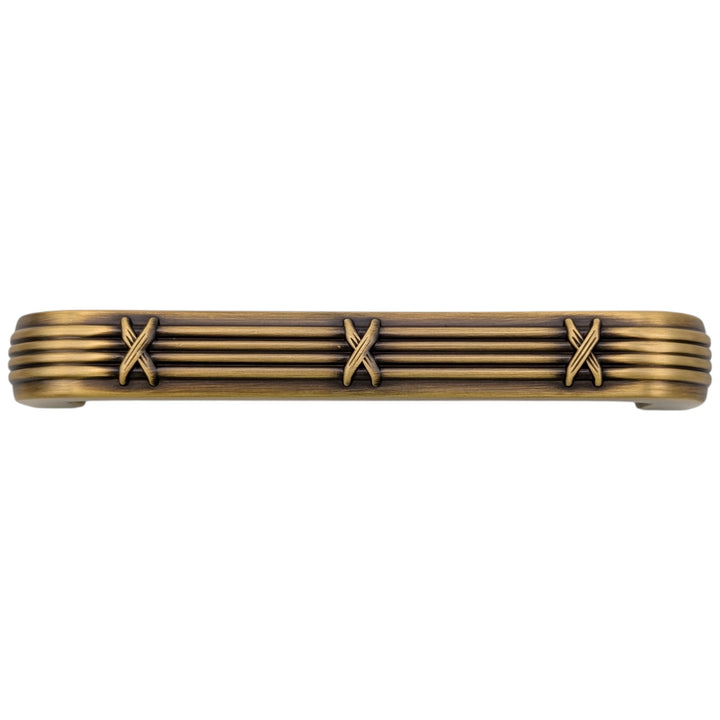 5 inch Overall (4.5 inch C-C) Ribbon & Reed Trellis Cabinet Pull (Several Finishes Available) (Copy) (Copy)
