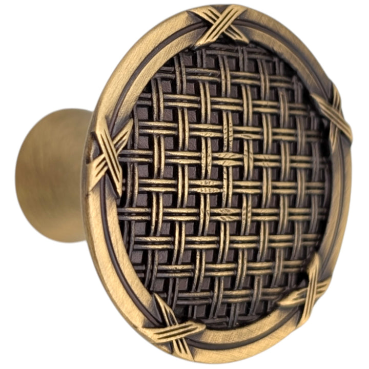 1 1/2 inch Ribbon & Reed Trellis Cabinet Knob (Several Finishes Available)