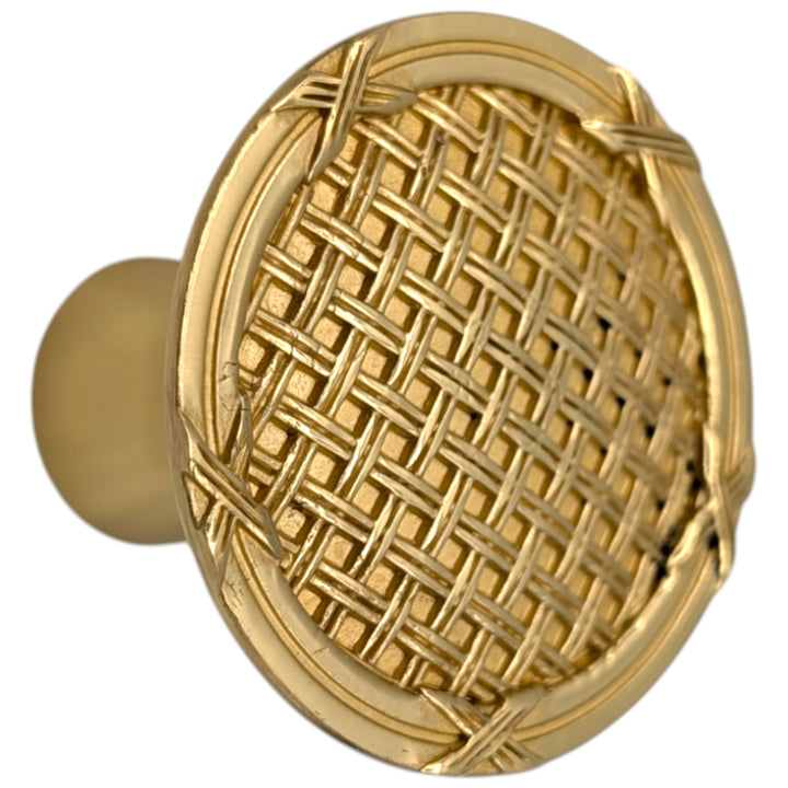 1 1/2 inch Ribbon & Reed Trellis Cabinet Knob (Several Finishes Available)