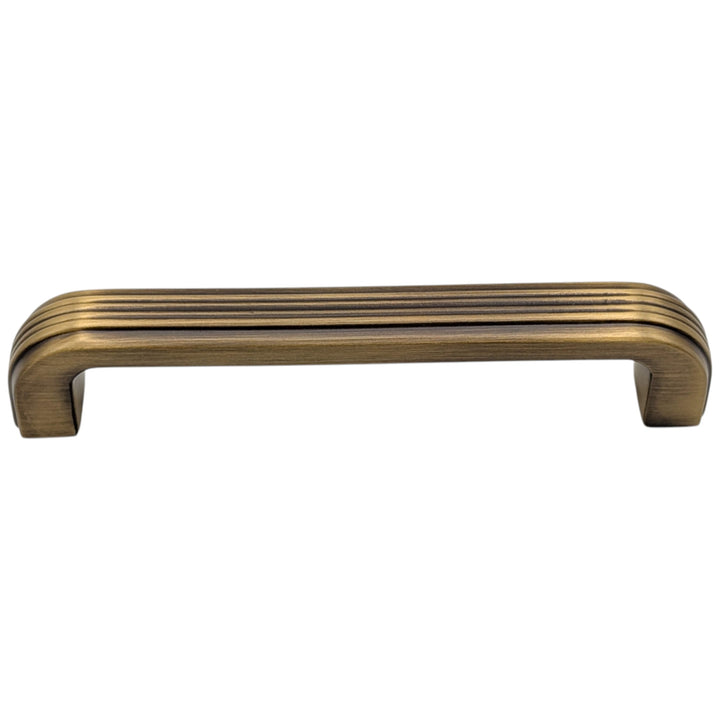 5 inch Overall (4.5 inch C-C) Moderne Deco Cabinet Pull (Several Finishes Available)