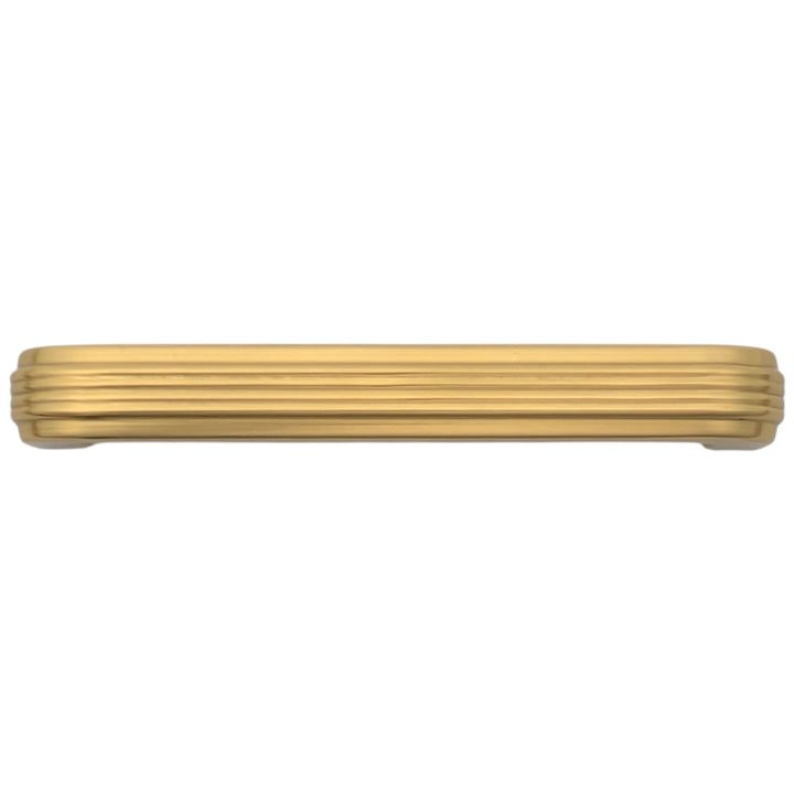 5 inch Overall (4.5 inch C-C) Moderne Deco Cabinet Pull (Several Finishes Available)