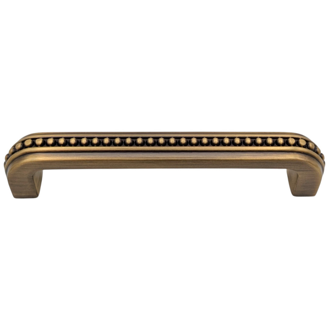 5 inch Overall (4.5 inch C-C) Beaded Signature Cabinet Pull (Several Finishes Available)