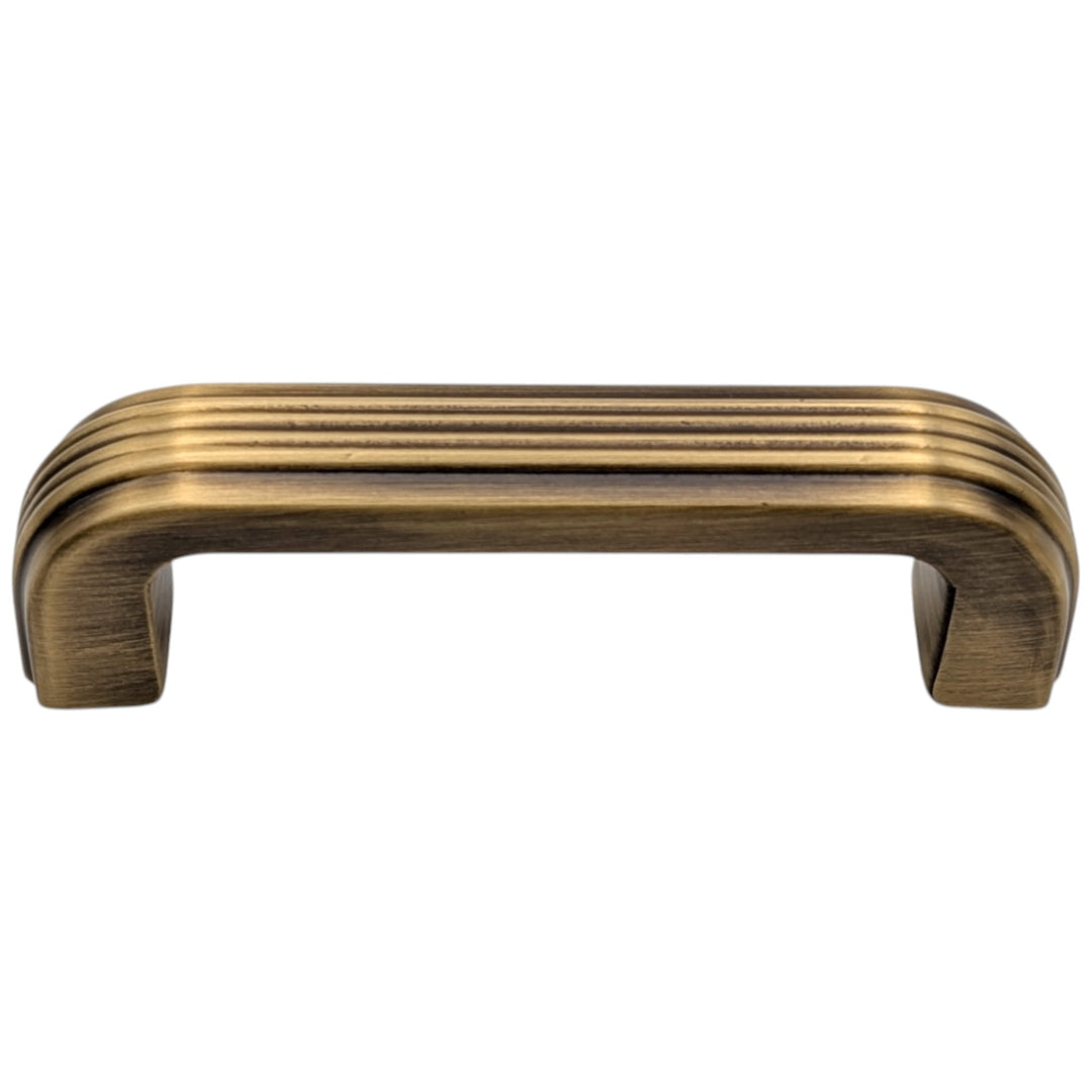 3 1/2 inch Overall (3 inch C-C) Moderne Deco Cabinet Pull (Several Finishes Available)