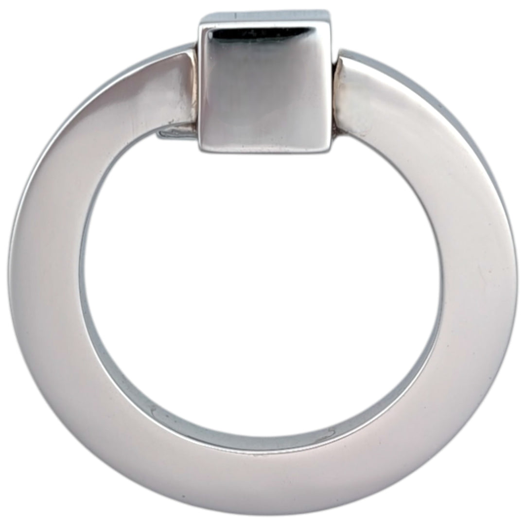 2 1/2 Inch Mission Style Solid Brass Drawer Ring Pull