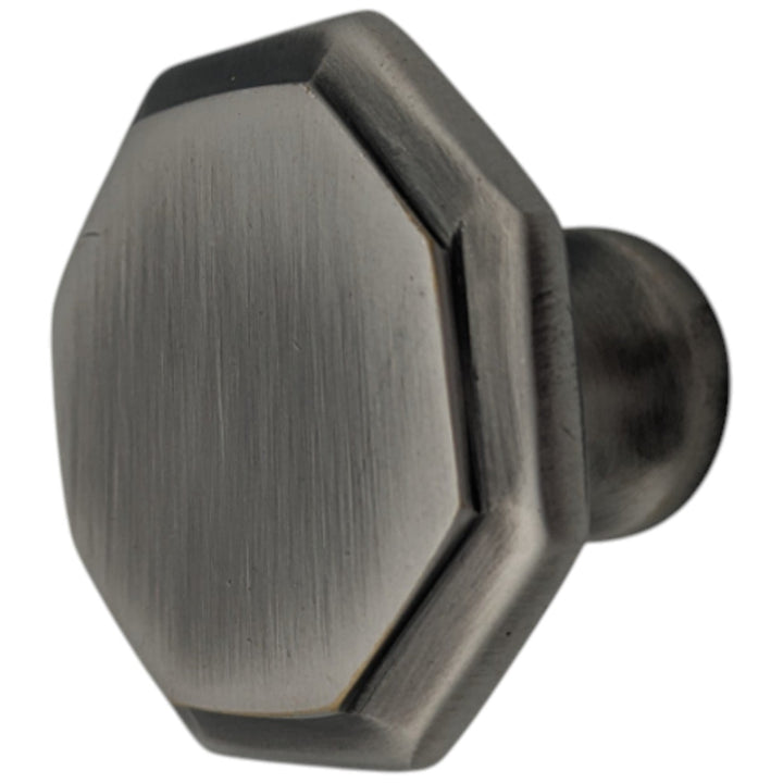 1 5/8 Inch Solid Brass Octagonal Cabinet Knob
