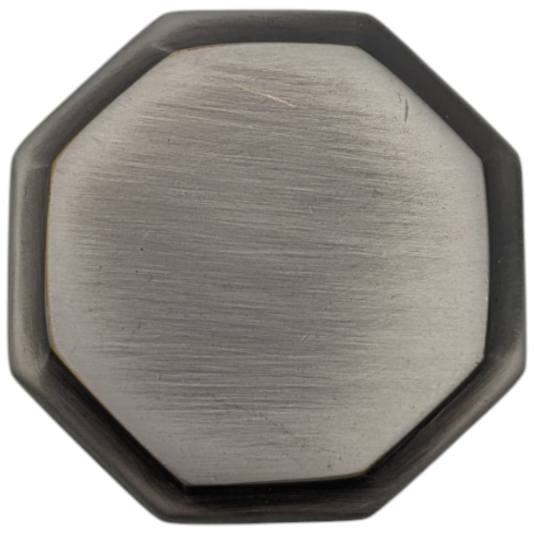 1 5/8 Inch Solid Brass Octagonal Cabinet Knob