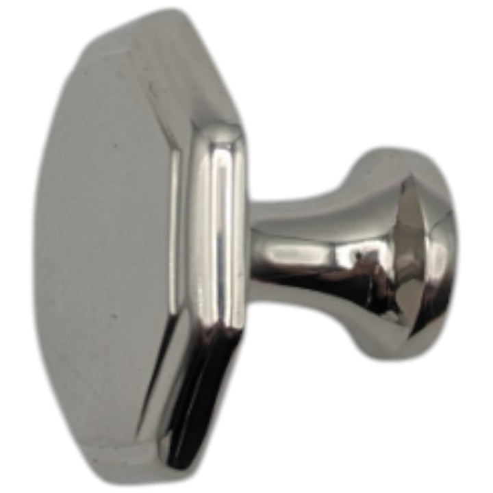 1 5/8 Inch Solid Brass Octagonal Cabinet Knob (Polished Brass Finish)
