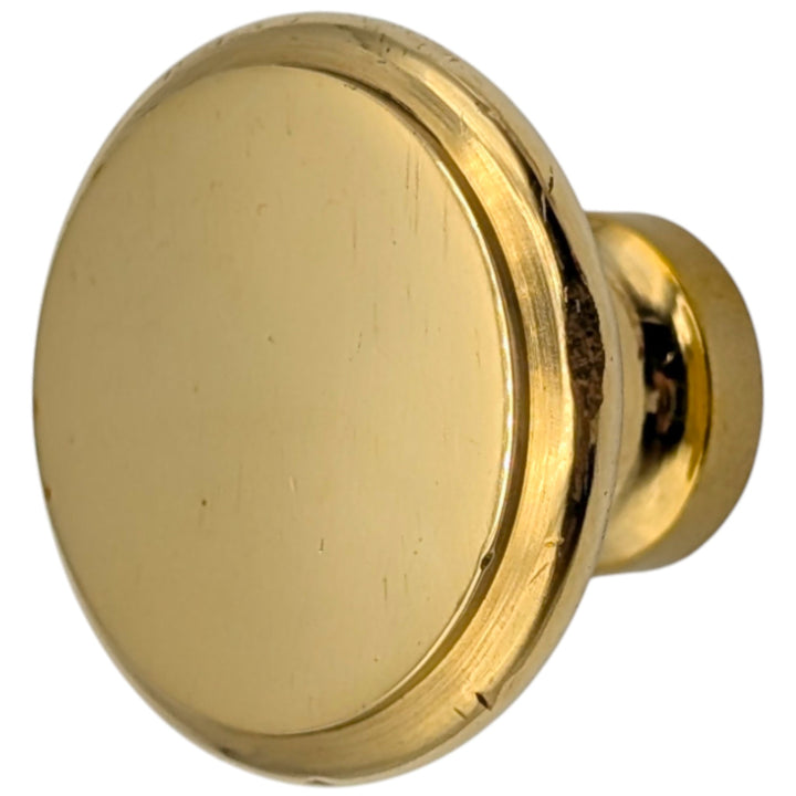 1 1/2  Inch Brass Flat Top Cabinet & Furniture Knob (Several Finishes Available)